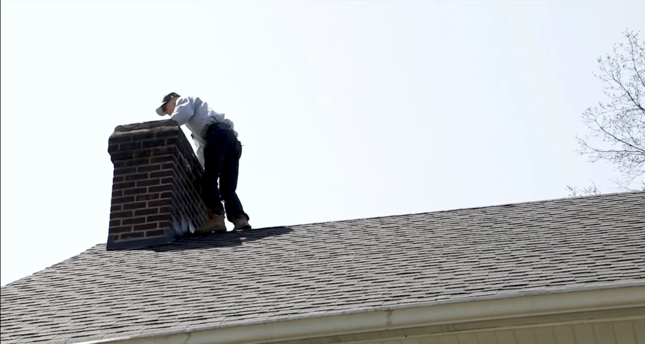 John looking in Chimney